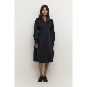 CULTURE - Antoinett - Jurk - Zwart - Katoen - Knielengte