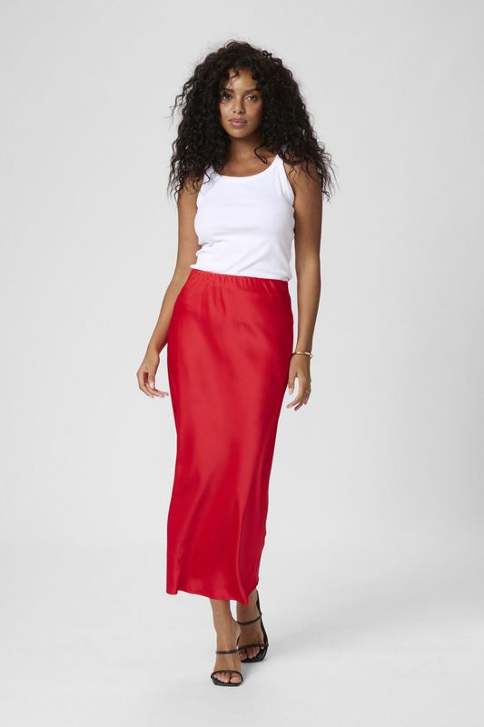 Kaffe - KALotte - Rok - Rood - Lang/maxi - Normale Pasvorm