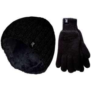 Heat Holders Dikke thermo muts en handschoenenset voor heren - Zwart
