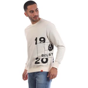 Herensweater Belstaff British Centenary Logo in grijs