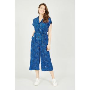 Yumi Blauwe Jumpsuit Met Dierenprint - Maat 36