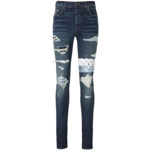 Amiri - Paisley MA Art Patch - Denim Jeans - Diep Klassieke Blauw