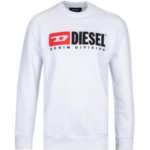 Diesel S-Crew-Division Logo White Sweatshirt - Maat 2XL