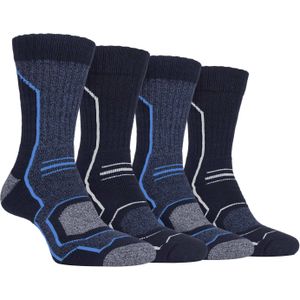 Set van 4 ademende wandelsokken tegen blaren voor heren - SBMS034NVY