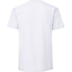 Fruit of the Loom Heren Premium Ringspun Katoen T-Shirt (Wit)