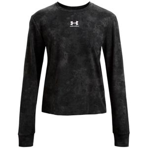 Under Armour UA Rival badstof sweatshirt met ronde hals voor dames, zwart