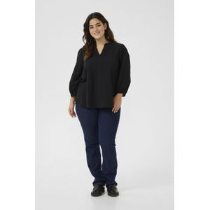 Blouse met lange mouwen Regular fit Black