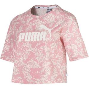 Puma - Elevated Essentials - Cropped T-shirt - Dames - Logo AOP