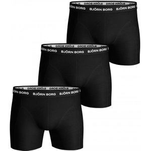 BjÃ¶rn Borg Onderbroeken 3-Pack Boxers Solids Zwart Zwart