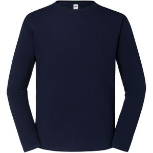 Fruit of the Loom Heren Iconic Premium T-shirt met lange mouwen (Deep Navy)