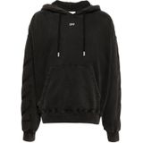 Off White - Faded Cotton Hoodie - Grijs - Heren - Met Grafische Print