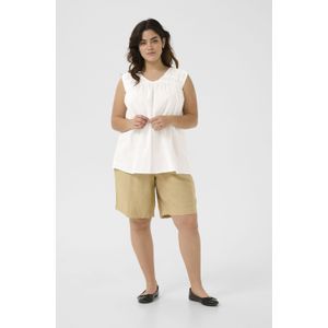 Mouwloos shirt A-shape Chalk white