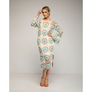 Gehaakte Jurk - Lange Gehaakte Jurk Met Hartjes