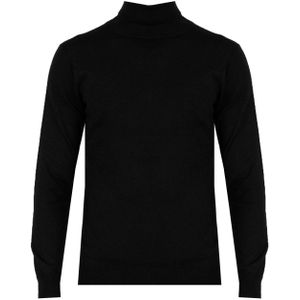 Xagon Man - Turtleneck Sweater - Zwart - Wol