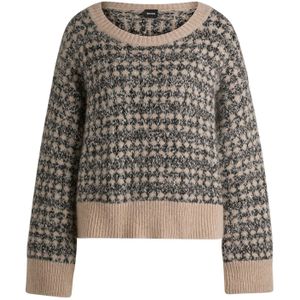 Boss Dames/Dames Fernade Gebreide Jacquard Trui (Beige)
