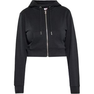 Mymo - Hoodie - Zwart - Dames - Cropped met Rits