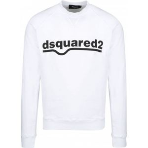 Dsquared2 Klassieke Raglan Fit Logo Witte Trui