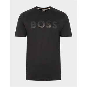 Men's Hugo Boss Monogram-Filled Logo T-Shirt in Black