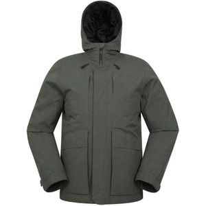 Mountain Warehouse Waterdichte gewatteerde heren Tempest Jacket (Kaki Groen)