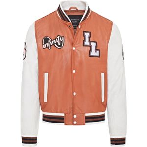 Heren - Leren Letterman Bomberjack - Ashwood