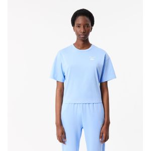 Lacoste - Katoenen Logo T-shirt - Lichtblauw - Dames