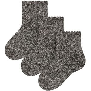 Steven - Multipack Baby Bamboe Sokken - 3 Paar Zachte Sokken voor Baby Meisjes - Zwart