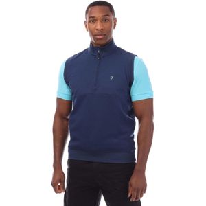 Farah Heren Clint Gilet (Blauw)