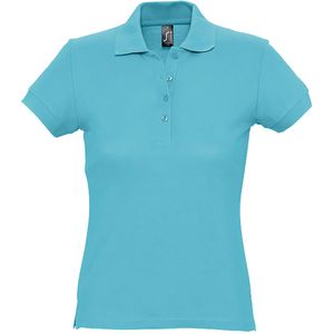 SOLS Dames dames Passion Pique Poloshirt met korte mouwen (Blauw Atol)