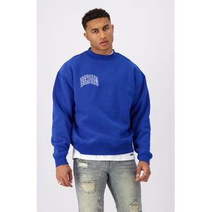 Black Bananas Embroidered Arch Sweater  In Blauw - Maat XL