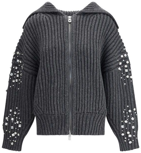 Gebreid Ritscardigan met Versieringen