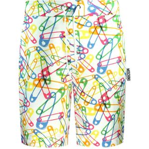 Moschino Heren Veiligheidsspeld Shorts (Multikleurig)