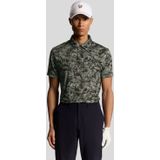 Lyle & Scott - Golf Digitale Bloemen Polo Shirt - Zwart