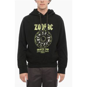 Fleece katoenen Easy Fit ZOD AC hoodie in zwart