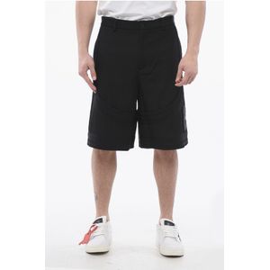 Geborduurde varsity shorts in zwart