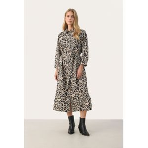 Jurk - Regular Fit - Midi Lengte - 3/4 Mouwen - 100% Katoen