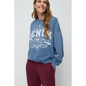 Sweat-shirt oversize imprimé effet délavé