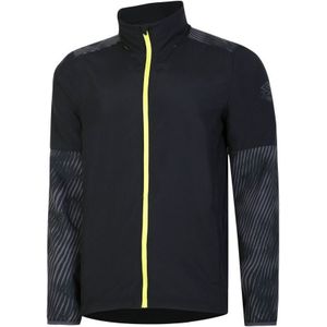 Umbro Heren Pro Stripe Detail Training Waterproof Jacket (Zwart/Periscoop/Limoengeel)