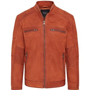 Heren - Leren Bikerjack - Jinan - Cafe Racer - Matte Afwerking