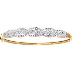 9ct geelgouden diamanten damesarmband