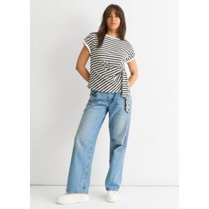 Grijze gestreepte top