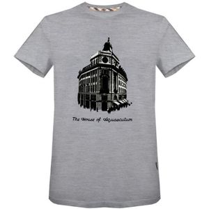 T-shirt Aquascuitum Heren "het Huis Van Aquascutum" In Grijs - Maat XL