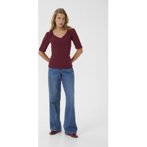 T-shirt KAcarla Slim fit bordo