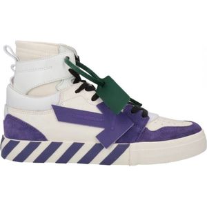 Off-White High Top Vulcanized Leather White Sneaker - Maat 42