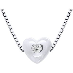 Collier met Diamond Heart Cts Natural 0.030 925