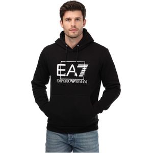 Emporio Armani EA7 Visibility Hoodie Met Logo Voor Heren, Zwart - Maat M