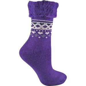 Thermische bedsokken voor dames Een maat - Paars