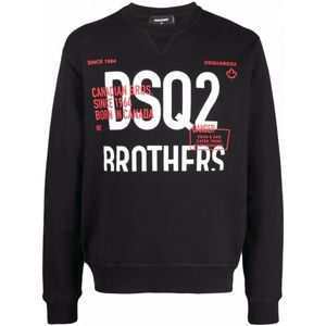 Dsquared2 DSQ2 Brothers Sweatshirt Zwart