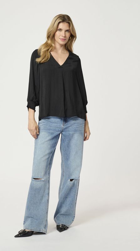 Kaffe - Blouse 'Cassie' - Zwart - Blouseshirt