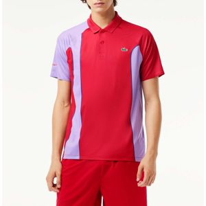 Unisex Lacoste Sport x Novak Djokovic naadloos poloshirt in rood