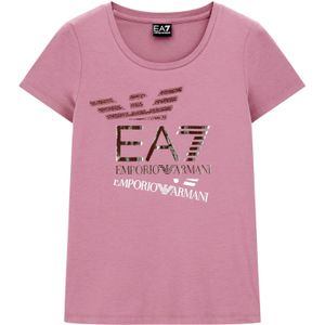 EA7voor vrouwen. 7W000720_AF10373 Logo Serie groen bedrukt T-shirt (XXS), Casual, Katoen, Korte mouwen